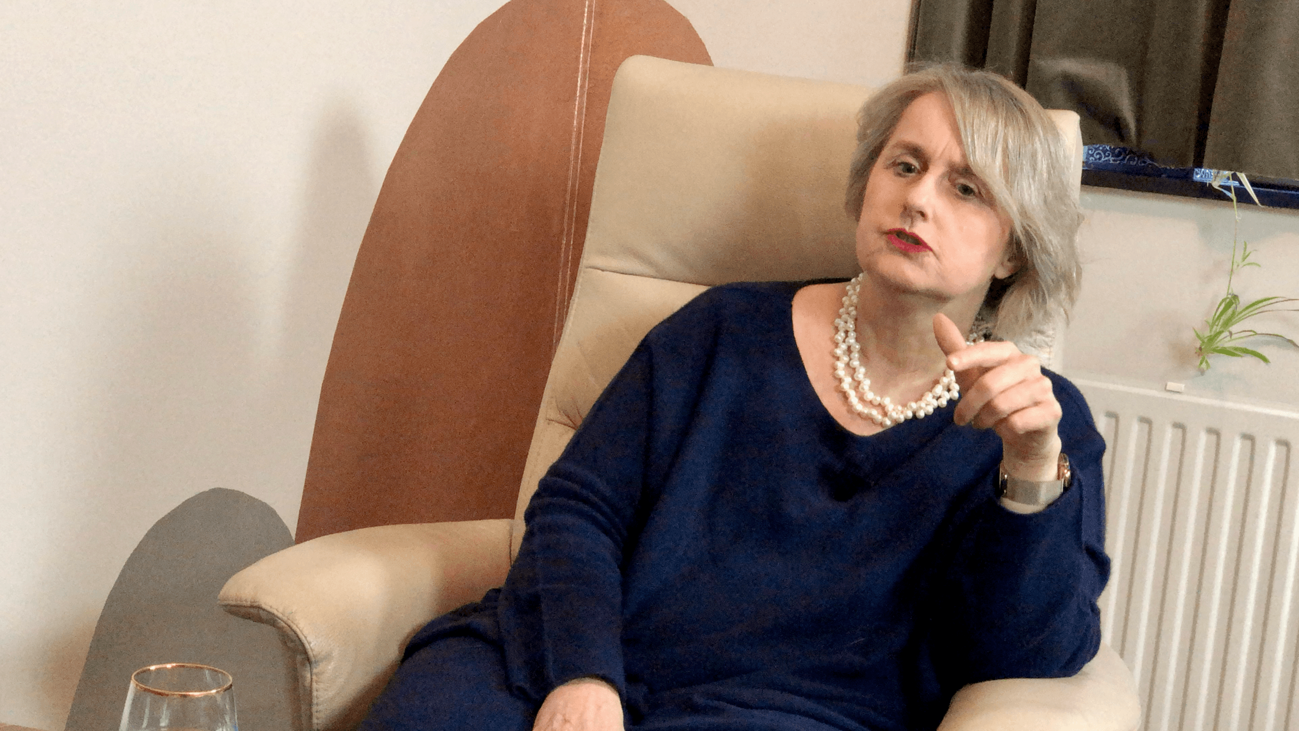 Christine Filip aan het werk als relatiecoach